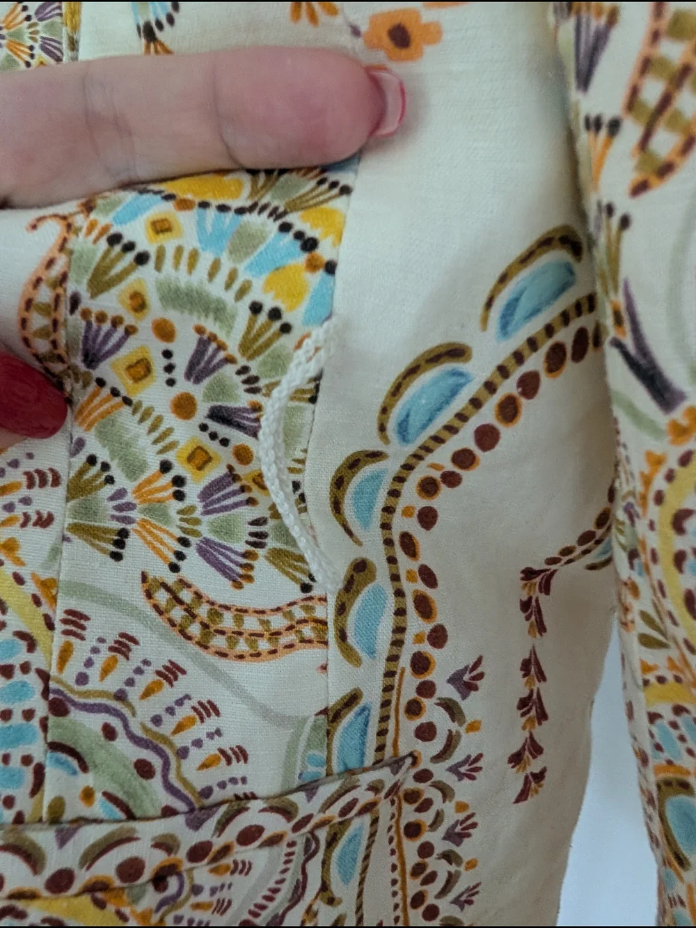 2 Pieces Zara Printed Linen Set/ Suit